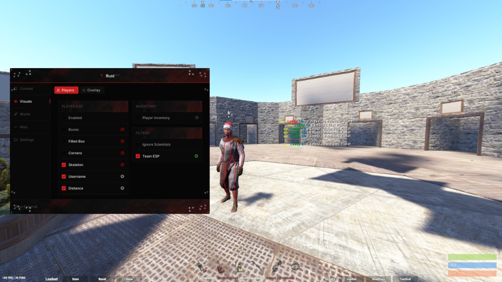 Rust Sources menu preview